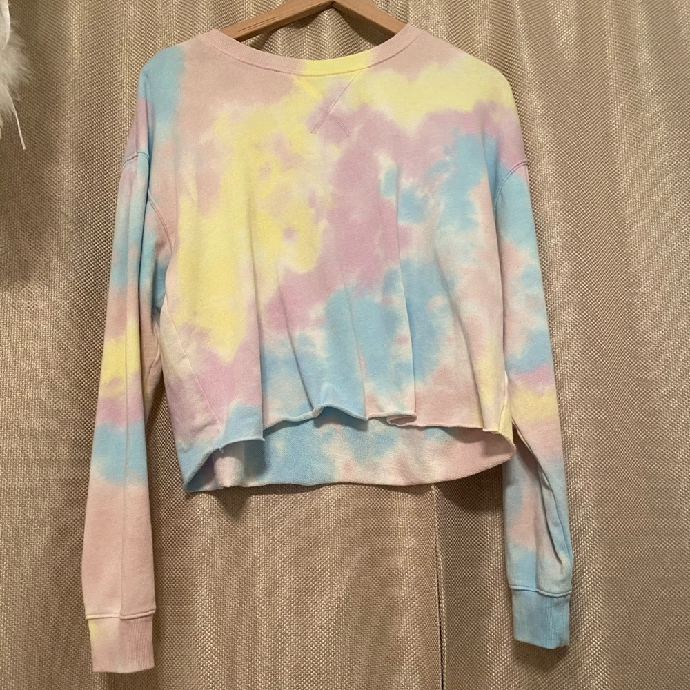 Colise cropped tie dye crewneck